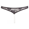 Сексуальные трусики Cottelli Collection, M, с интимным доступом, кружевные, с жемчугом, черные , фото №5 — секс шоп Украина, NO TABOO