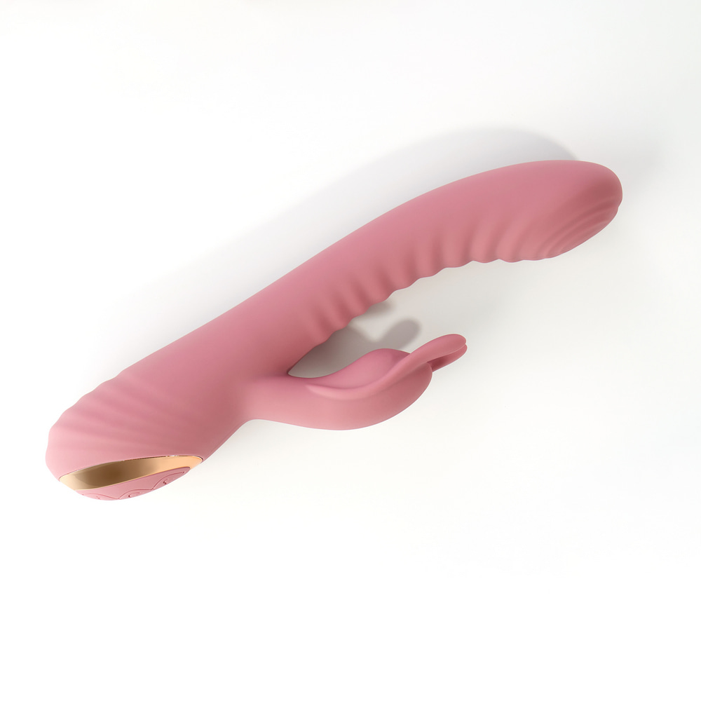Вибратор-кролик Sweet Em Clap & Vibe рельефный, розовый, 22.5 х 4.3 см фото №6 — секс игрушки: Украина, NO TABOO