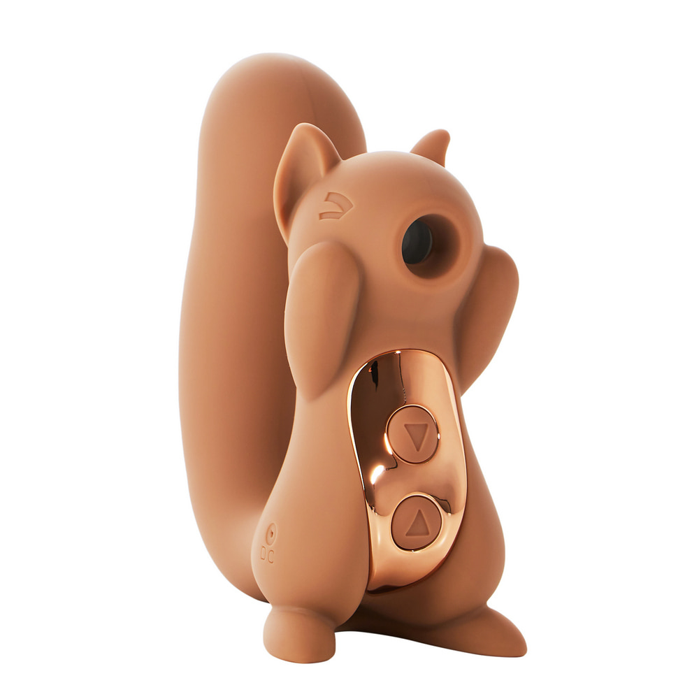 Вакуумный стимулятор клитора Sweet Em Sneaky Squirrel коричневый, с вибрацией, 10.5 х 8.9 см фото №2 — секс игрушки: Украина, NO TABOO