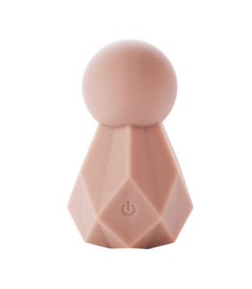 Вибратор для клитора Sweet Em Crystal в форме кристалла с гранями, розовый, 8 х 4.8 см - No Taboo