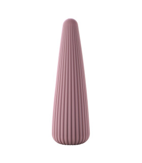 Вибратор Sweet Em Cone в форме конуса, ребристый, фиолетовый, 12.8 х 3.8 см - No Taboo