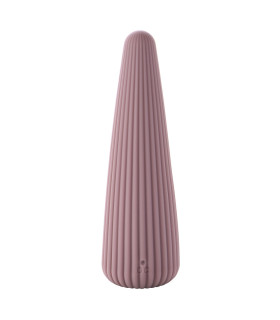 Вибратор Sweet Em Cone в форме конуса, ребристый, фиолетовый, 12.8 х 3.8 см - No Taboo