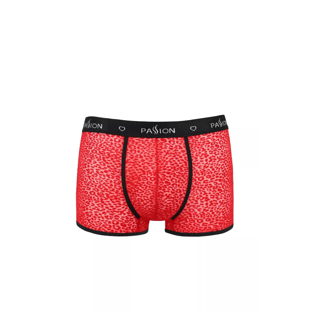 Сексуальные мужские трусы Passion Men Parker, L/XL, с интимным вырезом, с узором, красные, фото №3 — секс шоп Украина, NO TABOO