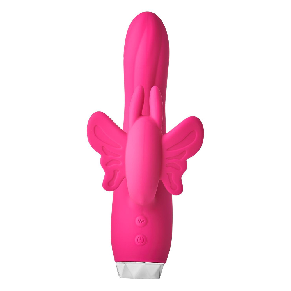 Вибратор-кролик Dream Toys Flirts Butterfly, розовый, 17 х 3 см фото №3 — секс игрушки: Украина, NO TABOO