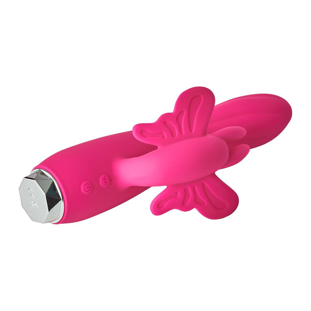 Вибратор-кролик Dream Toys Flirts Butterfly, розовый, 17 х 3 см фото №6 — секс игрушки: Украина, NO TABOO