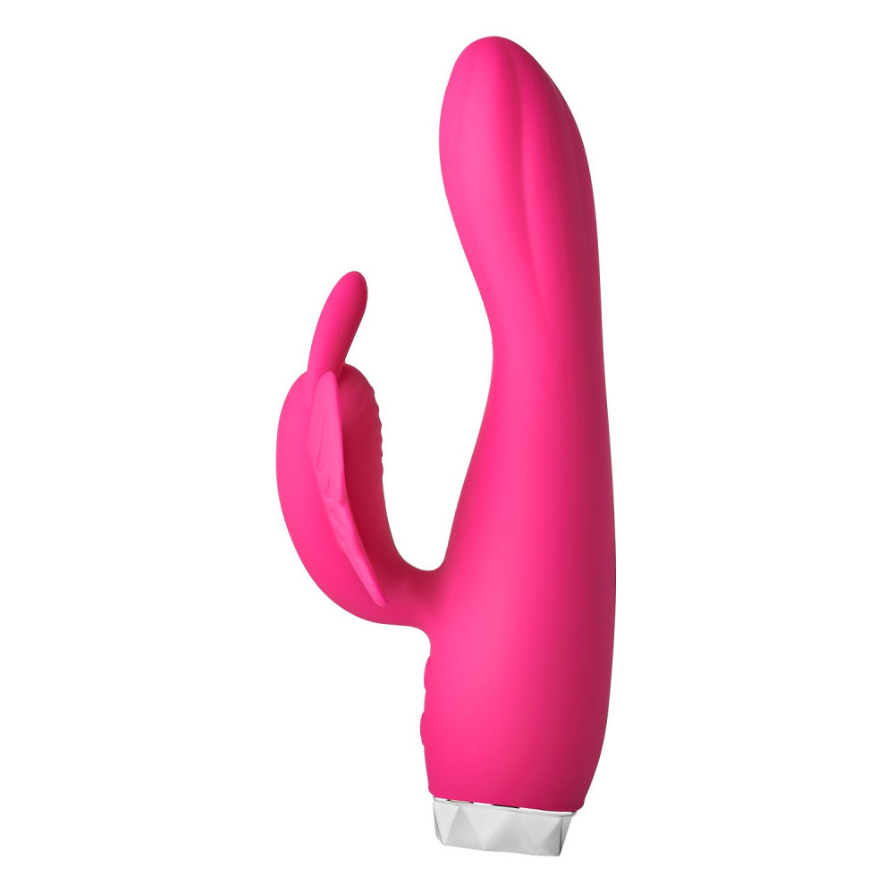 Вибратор-кролик Dream Toys Flirts Butterfly, розовый, 17 х 3 см фото №4 — секс игрушки: Украина, NO TABOO