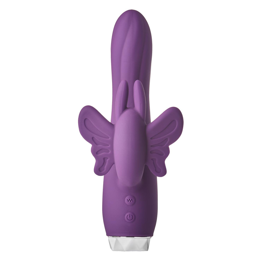Вибратор-кролик Dream Toys Flirts Butterfly, фиолетовый, 17 х 3 см фото №3 — секс игрушки: Украина, NO TABOO