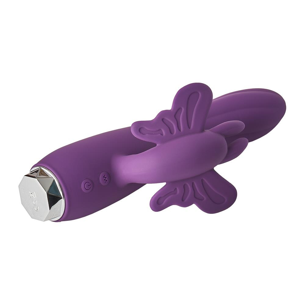 Вибратор-кролик Dream Toys Flirts Butterfly, фиолетовый, 17 х 3 см фото №6 — секс игрушки: Украина, NO TABOO