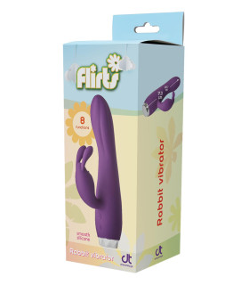 Вибратор-кролик Dream Toys Flirts, фиолетовый, 17 х 3 см - No Taboo