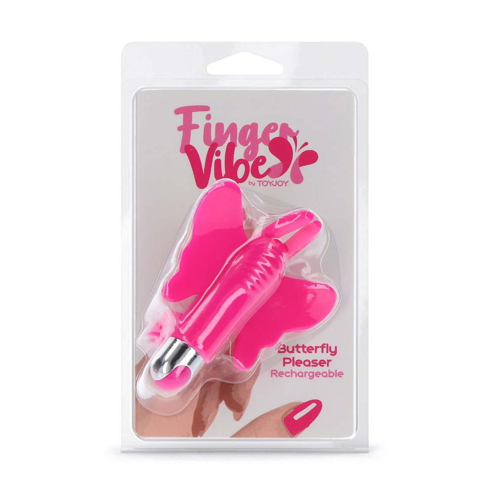 Вибратор на палец Toy Joy Butterfly Pleaser в виде бабочки, розовый, 10.5 х 8.5 см фото №2 — секс игрушки: Украина, NO TABOO