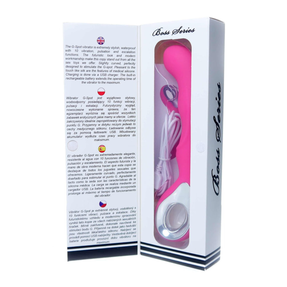 Вибратор для точки G Boss Series G-Spot розовый, 20 х 3 см фото №10 — секс игрушки: Украина, NO TABOO
