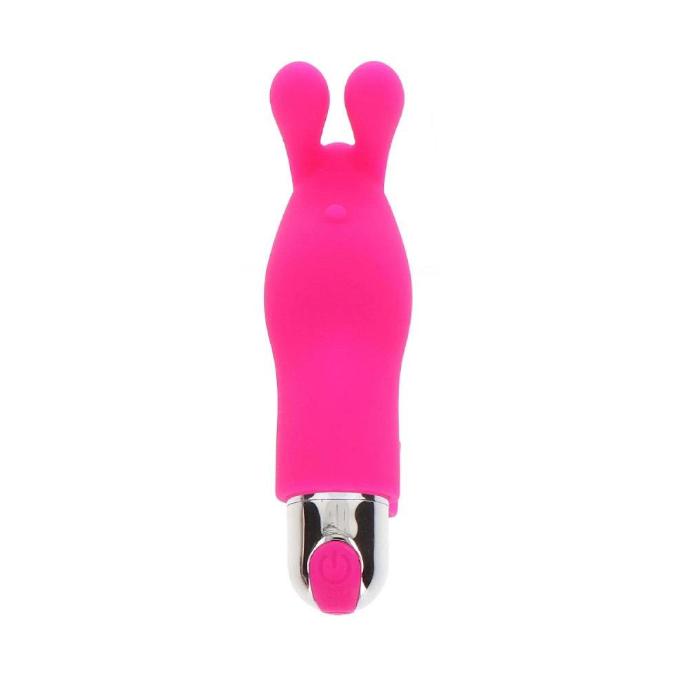 Вибратор на палец Toy Joy Bunny Pleaser с ушками кролика, розовый, 10.5 х 3 см фото №3 — секс игрушки: Украина, NO TABOO