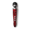 Массажер-микрофон Doxy Die Cast 3R Wand Vibrator Rose Pattern, срозами, красный фото №1 — секс игрушки: Украина, NO TABOO