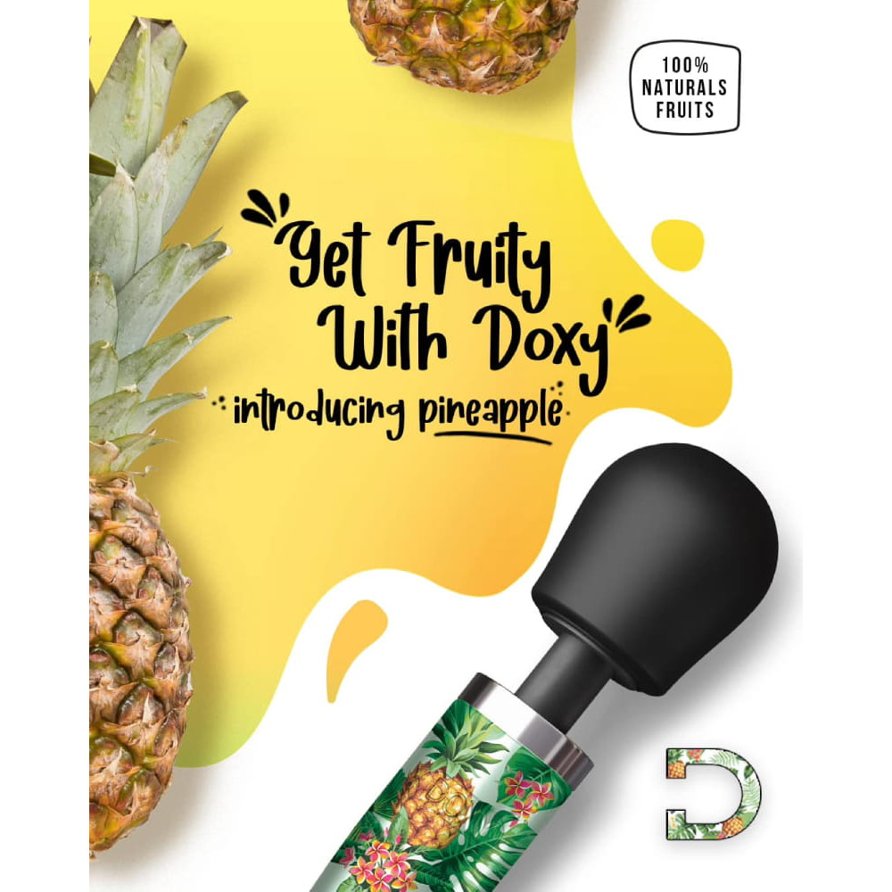 Вибромассажер Doxy Die Cast Pineapple с ананасами, зеленый фото №5 — секс игрушки: Украина, NO TABOO