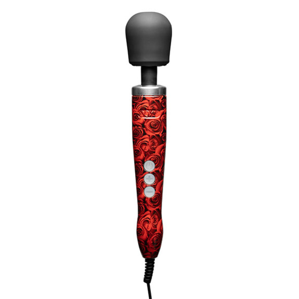 Вибромассажер Doxy Die Cast Rose Pattern, с розами, красный фото №0 — секс игрушки: Украина, NO TABOO