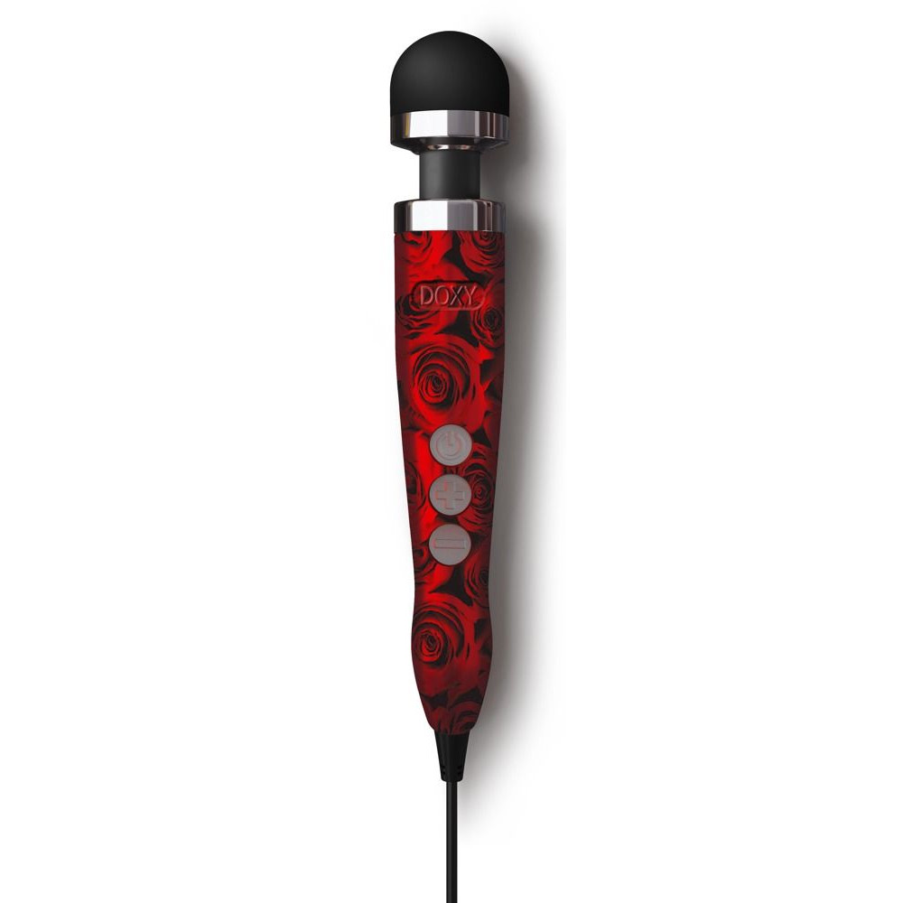 Вибромассажер DOXY Number 3 Rose Pattern, красный фото №0 — секс игрушки: Украина, NO TABOO