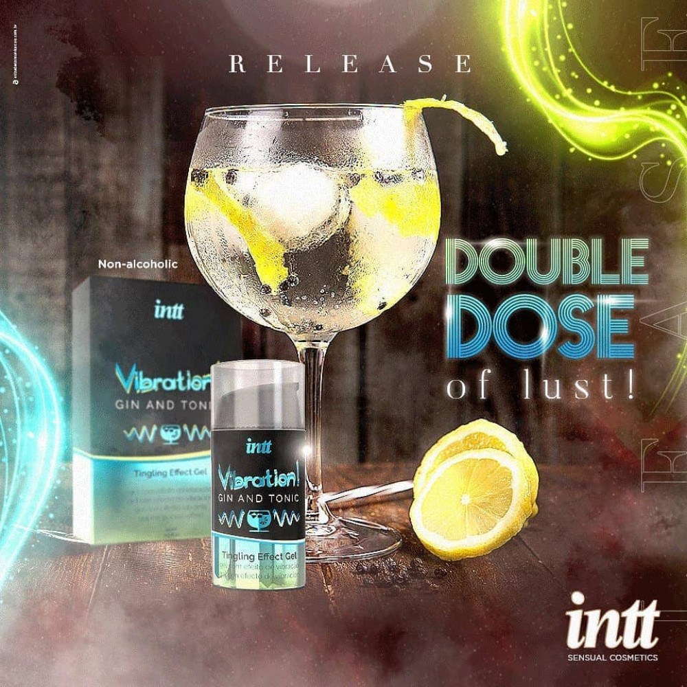 Жидкий вибратор Intt Vibration Gin & Tonic,15 мл, на водной основе фото №5 — секс игрушки: Украина, NO TABOO