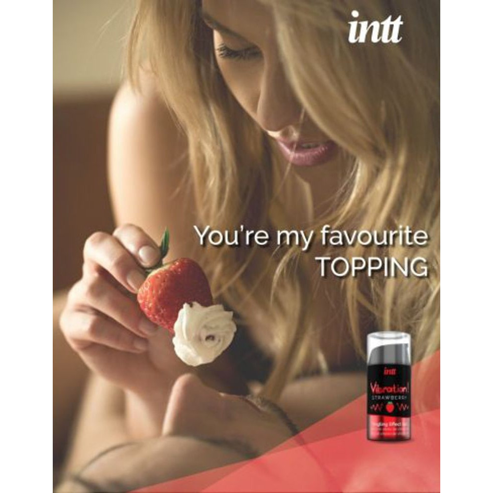 Жидкий вибратор Intt Vibration Strawberry, 15 мл, со вкусом клубники, фото №5 — секс шоп Украина, NO TABOO