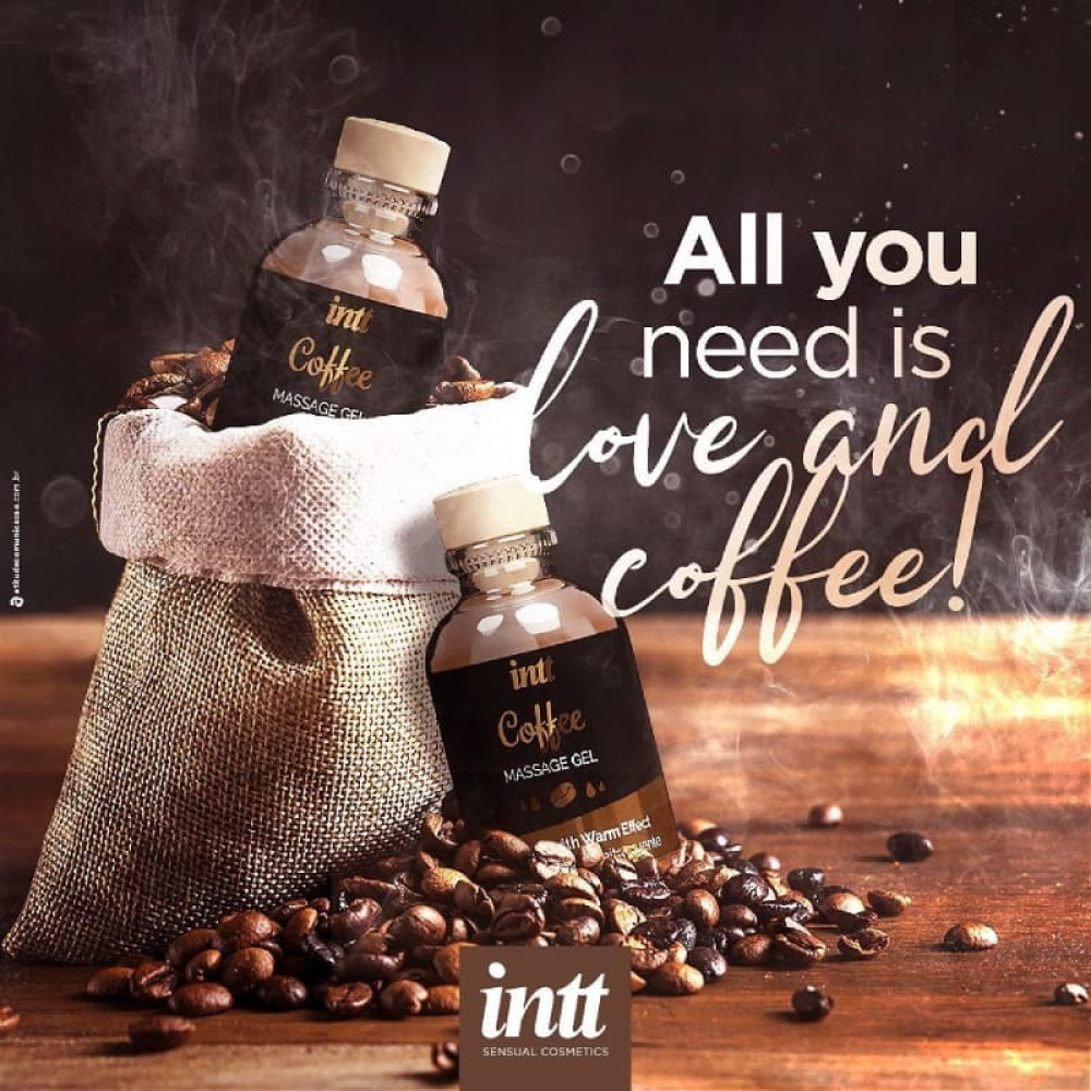 Массажный гель Intt Coffee, 30 мл, с согревающим эффектом, со вкусом кофе, фото №5 — секс шоп Украина, NO TABOO