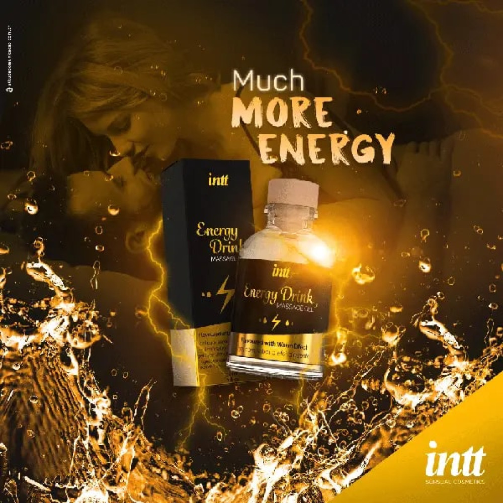 Массажный гель Intt Energy Drink, 30 мл, с согревающим эффектом , фото №4 — секс шоп Украина, NO TABOO