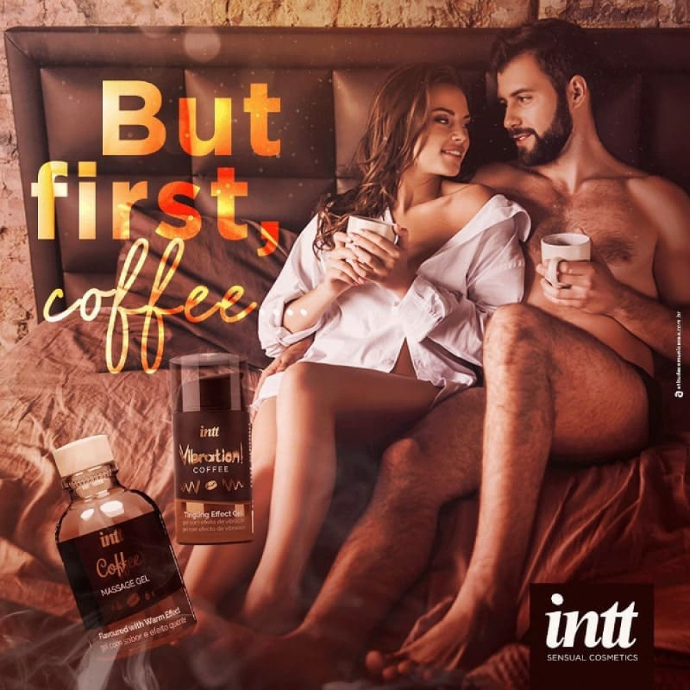 Массажный гель Intt Coffee, 30 мл, с согревающим эффектом, со вкусом кофе, фото №7 — секс шоп Украина, NO TABOO