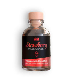 Масажний гель Intt Strawberry, 30 мл, зі смаком та ароматом полуниці - No Taboo