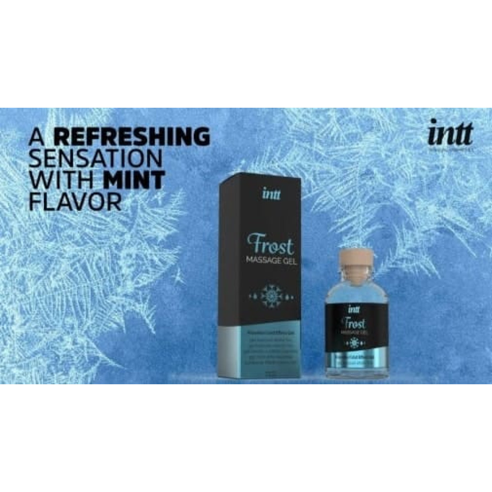 Массажный гель Intt Frost, 30 мл, со вкусом мяты и охлаждающим эффектом, фото №12 — секс шоп Украина, NO TABOO