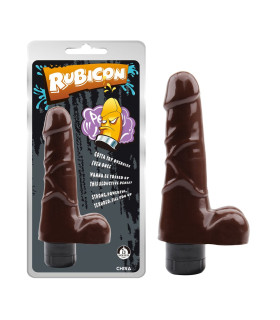 Вибратор реалистичный Chisa Rubicon коричневый, 19 х 4 см - No Taboo