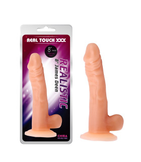 Фаллоимитатор реалистичный на присоске Chisa Real Touch бежевый, 21 х 3.6 см - No Taboo