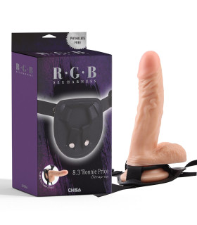Страпон Chisa Ronnie Price с кольцевым креплением, бежевый, 21 х 4 см - No Taboo