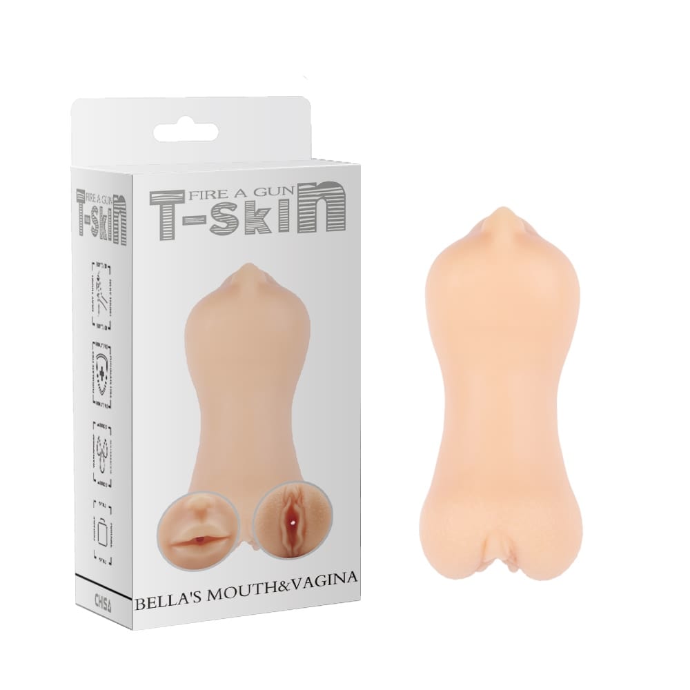Мастурбатор двухсторонний Chisa T-Skin бежевый, 17.5 х 7.7 см фото №0 — секс игрушки: Украина, NO TABOO
