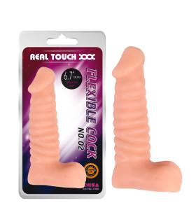 Фаллоимитатор реалистичный, рельефный, Chisa Real Touch, бежевый, 16.4 х 4 см - No Taboo
