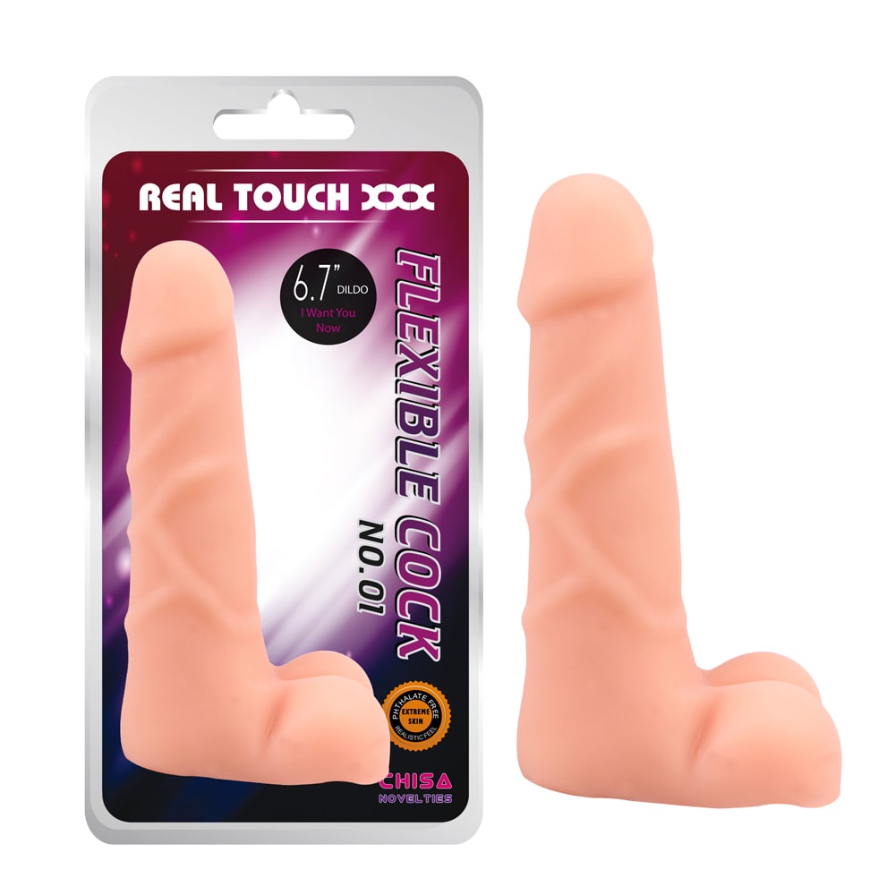 Реалистичный фаллоимитатор Chisa Real Touch с мошонкой, бежевый, 16.4 х 4 см фото №0 — секс игрушки: Украина, NO TABOO