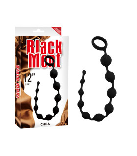 Анальные бусы Chisa Black Mont черные, 36.5 х 2.7 см - No Taboo