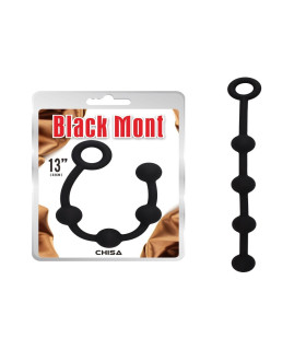 Анальные бусы Chisa Black Mont, S, черные, 33 х 3 см - No Taboo