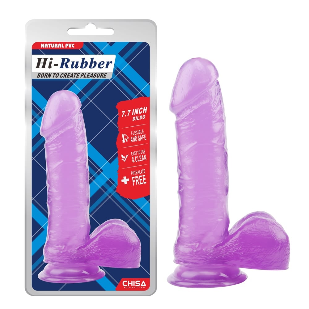 Фаллоимитатор реалистичный на присоске Chisa Hi-Rubber фиолетовый, 19.5 х 4.5 см фото №0 — секс игрушки: Украина, NO TABOO