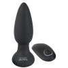 Анальная пробка с пульсацией Black Velvets Shaking Plug с дистанционным пультом, черная, 14.2 х 4.1 см фото №1 — секс игрушки: Украина, NO TABOO