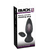Анальная пробка с пульсацией Black Velvets Shaking Plug с дистанционным пультом, черная, 14.2 х 4.1 см фото №2 — секс игрушки: Украина, NO TABOO