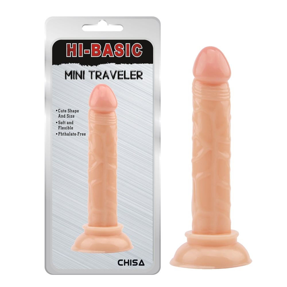 Фаллоимитатор реалистичный, на присоске Chisa Mini Traveler Hi-basic бежевый, 14 х 2.5 см фото №0 — секс игрушки: Украина, NO TABOO