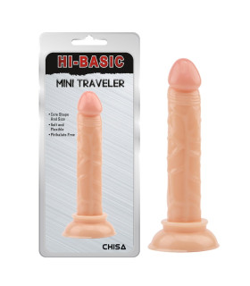 Фалоімітатор реалістичний, на присосці Chisa Mini Traveler Hi-basic бежевий, 14 х 2.5 см - No Taboo