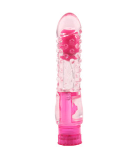 Вибратор с рельефом Jellie Pleaser, розовый, 16.2 см х 3 см - No Taboo