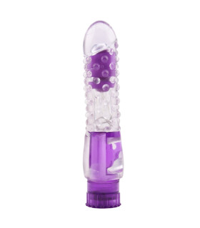 Вибратор с рельефом Jellie Pleaser, фиолетовый, 16.2 см х 3 см - No Taboo