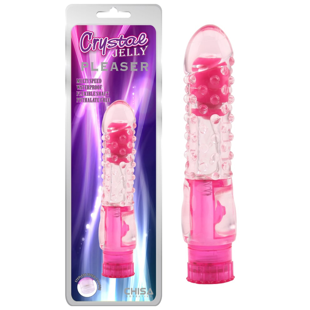 Вибратор с рельефом Jellie Pleaser, розовый, 16.2 см х 3 см фото №0 — секс игрушки: Украина, NO TABOO