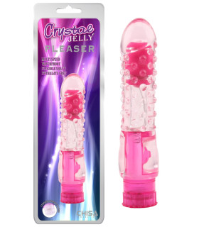 Вибратор с рельефом Jellie Pleaser, розовый, 16.2 см х 3 см - No Taboo