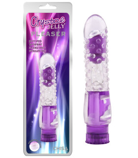 Вибратор с рельефом Jellie Pleaser, фиолетовый, 16.2 см х 3 см - No Taboo