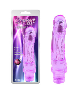 Вибратор реалистичный Chisa Crystae jelly Limerence фиолетовый, 21.5 х 4.6 см - No Taboo