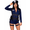 Костюм сексуальной полицейской Leg Avenue Hottie Cop, XS, 6 предметов, синий, фото №1 — секс шоп Украина, NO TABOO