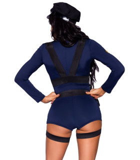 Костюм сексуальной полицейской Leg Avenue Hottie Cop, XS, 6 предметов, синий - No Taboo