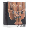 Наручники и поножи с фиксатором Ouch! из кожи, черные, фото №2 — секс шоп Украина, NO TABOO