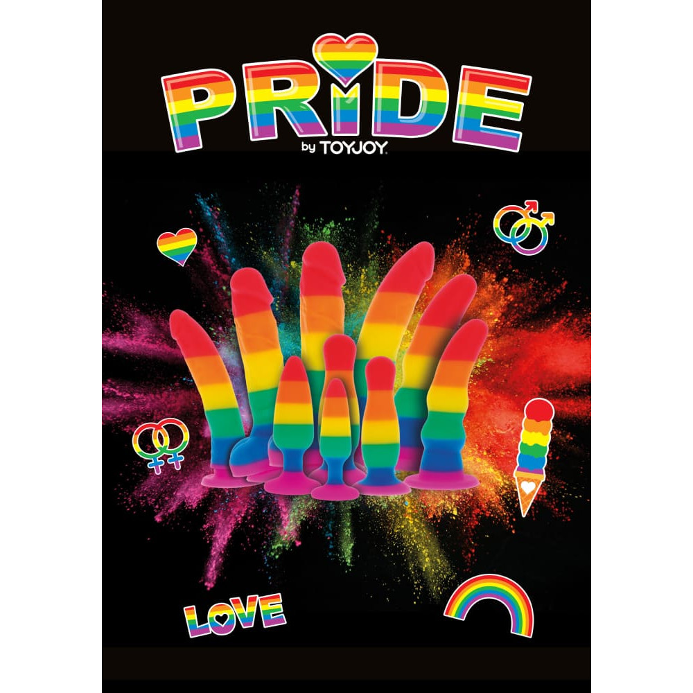 Фаллоимитатор реалистичный на присоске Rainbow Lover разноцветный, 18 х 3 см фото №3 — секс игрушки: Украина, NO TABOO